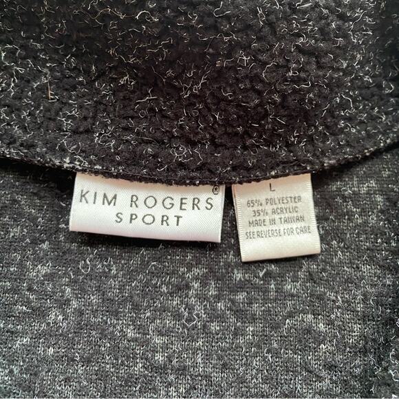 Kim Rodgers Women’s Sport Zip up Coat Color Black Size Large - Picture 2 of 6